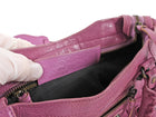 Balenciaga Pink Rose Berlingot Leather Classic Moto City Bag