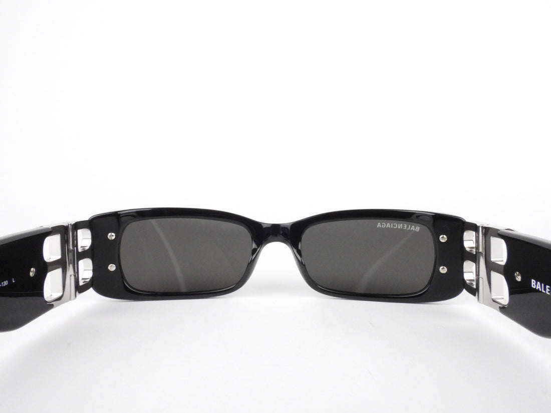 Balenciaga Black Acetate and Rhinestone Monogram Logo Dynasty Sunglasses