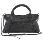 Balenciaga Black Leather Classic Moto City First Bag