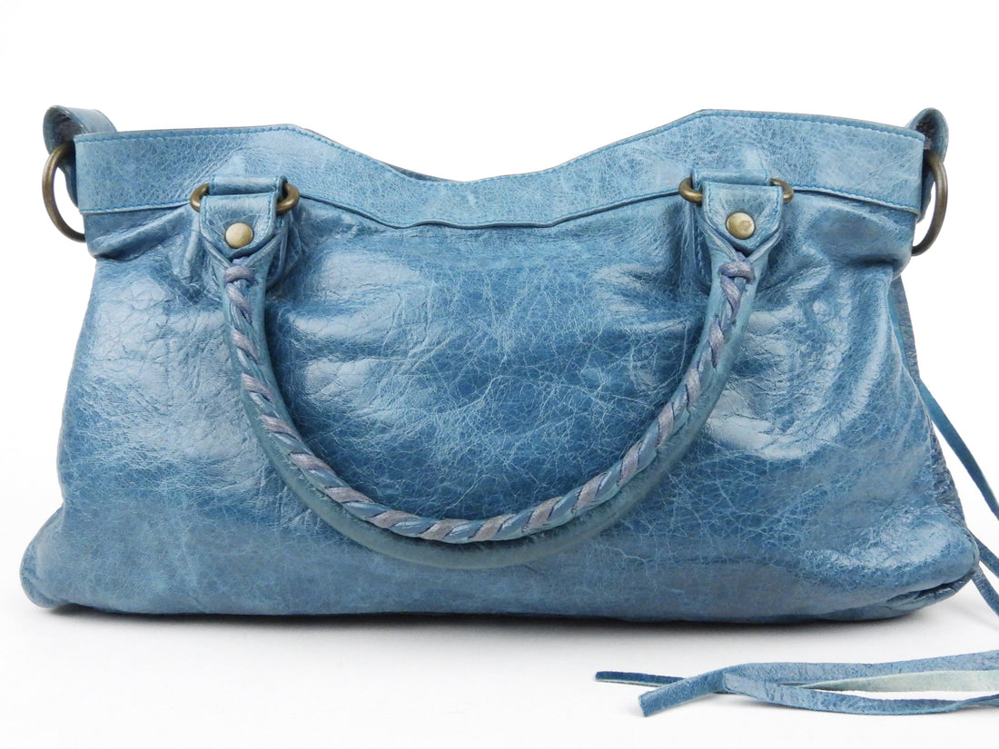 Balenciaga Triangle Duffle Bag Leather XS Blue  eBay