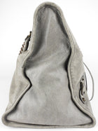 Balenciaga City Grey Lambskin Leather Moto Classic Work Bag