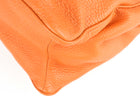 Balenciaga Orange Grained Calfskin Leather Tube Clasp Shoulder Bag