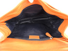 Balenciaga Orange Grained Calfskin Leather Tube Clasp Shoulder Bag
