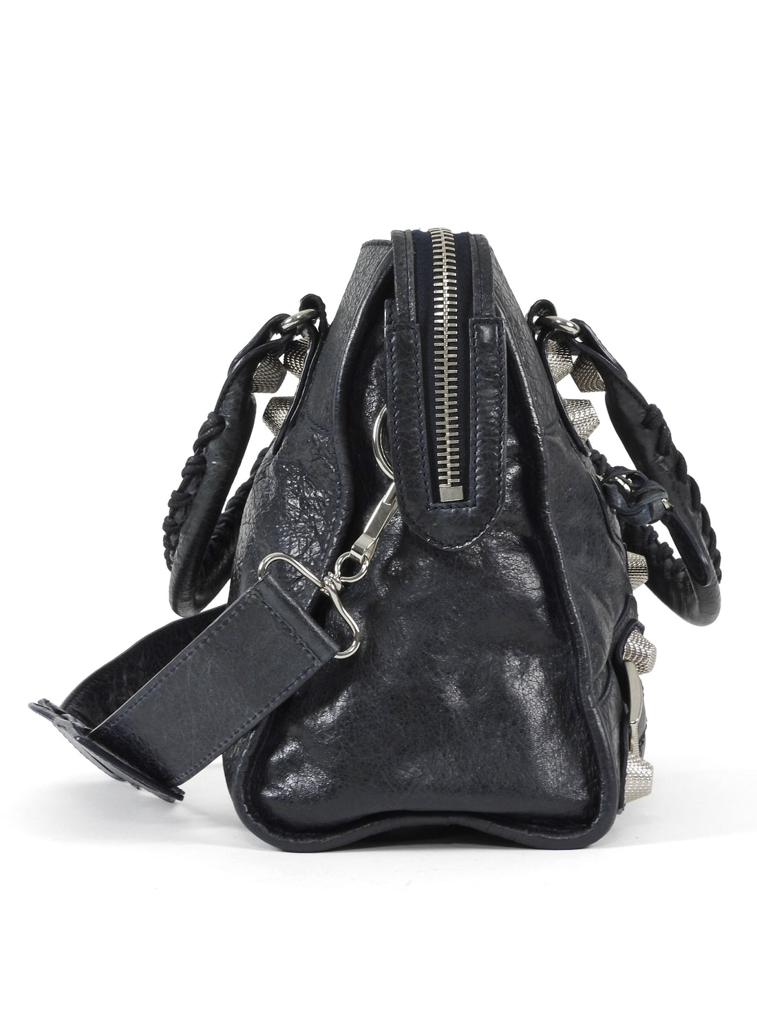 Balenciaga Midnight Navy Arena Lambskin Giant 21 Classic City Medium Bag