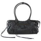 Balenciaga Black Le City Black Lambskin East West Shoulder Bag