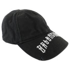 Balenciaga Gothic Script Black Cotton Baseball Cap - 58cm