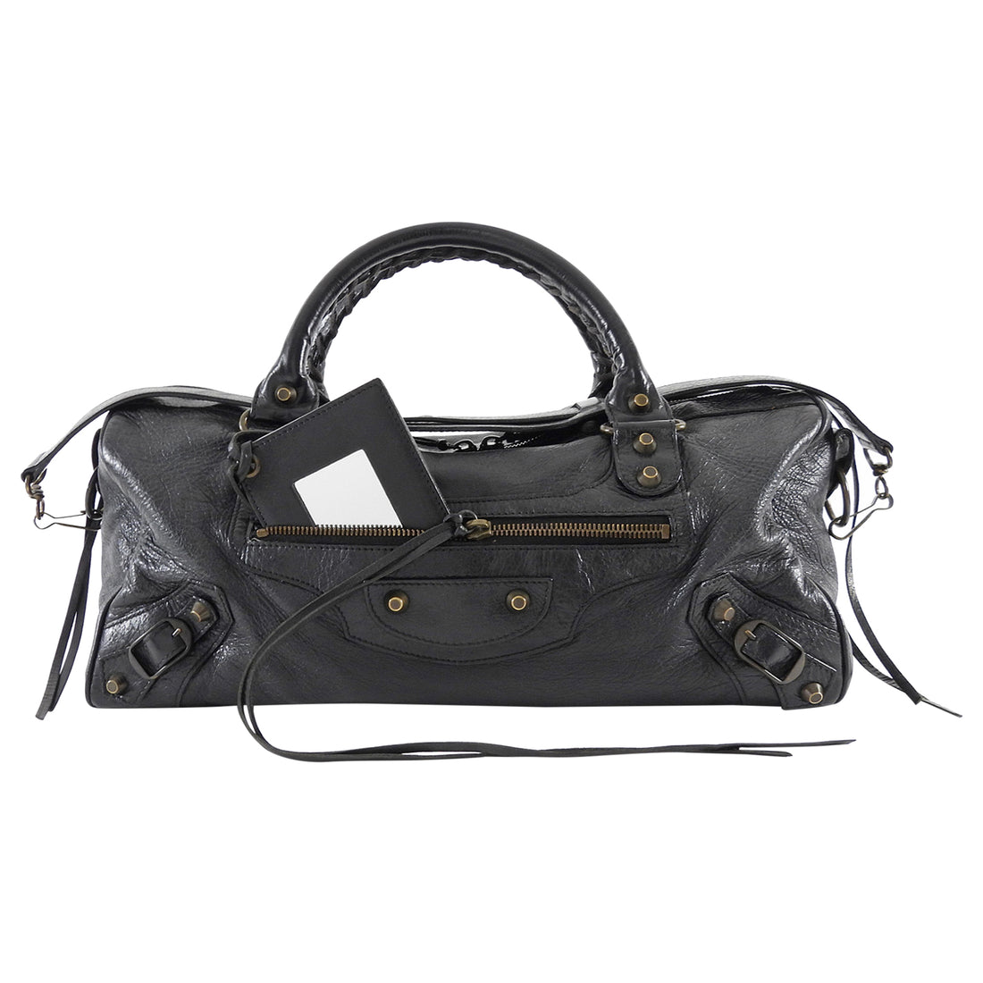 Balenciaga Vintage AW 2009 Black Lambskin Leather Moto Twiggy Bag