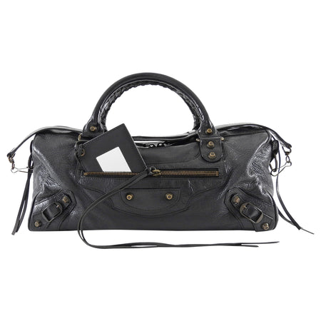 Balenciaga Vintage AW 2009 Black Lambskin Leather Moto Twiggy Bag
