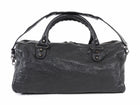 Balenciaga 2009 Black Lambskin Twiggy Moto City Duffle Bag