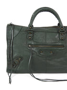 Balenciaga Dark Green AW2006 City Work Arena Lambskin Leather Bag
