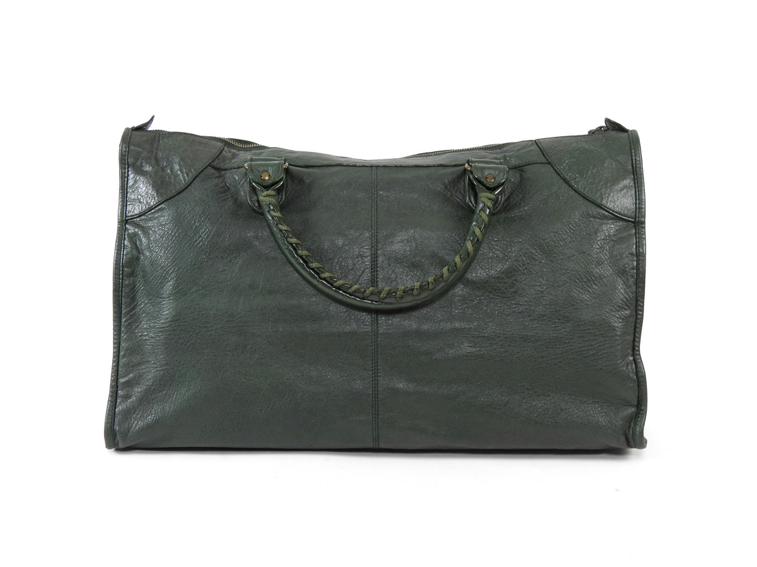 Balenciaga Dark Green AW2006 City Work Arena Lambskin Leather Bag