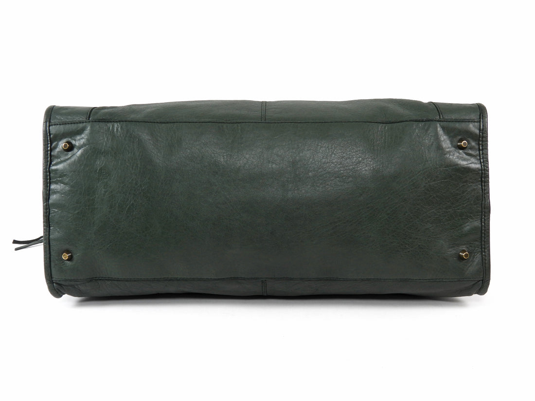 Balenciaga Dark Green AW2006 City Work Arena Lambskin Leather Bag