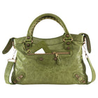 Balenciaga Light Olive Green Lambskin Leather Motocross Giant 12 First Bag