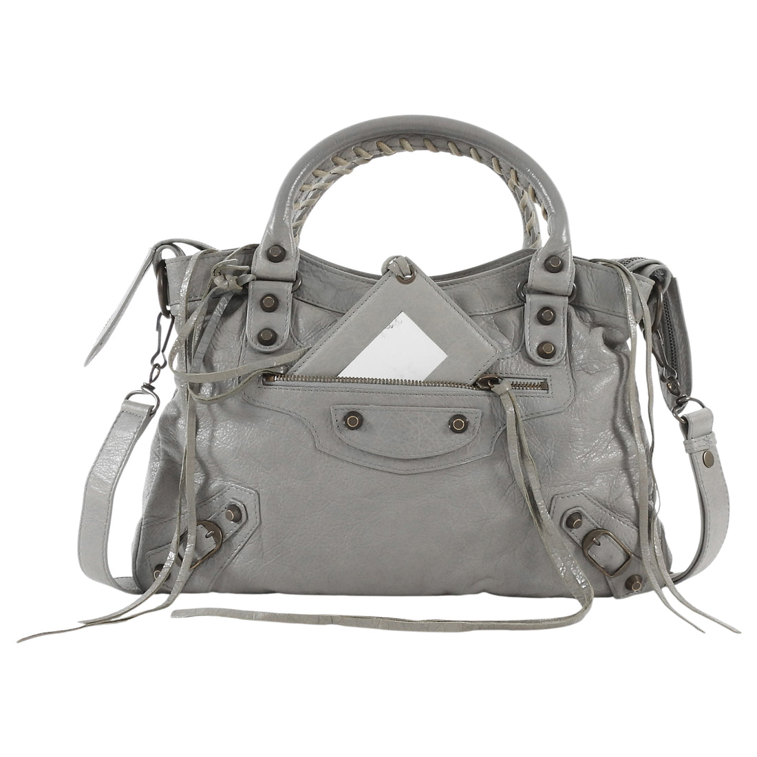 Balenciaga Light Grey SS2014 Lambskin City First Bag