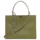 Balenciaga Khaki Leather Le Dix Two Way Handbag