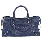 Balenciaga SS2005 Vintage Giant 12 Stud Navy Blue City Work Bag