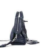 Balenciaga Navy Blue SS 2018 Mini Lambskin Moto City Bag Mini