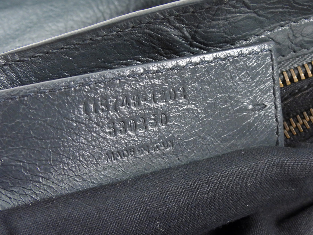 Balenciaga Dark Slate Grey AW2011 Arena Lambskin Leather Medium Classic City Moto Bag