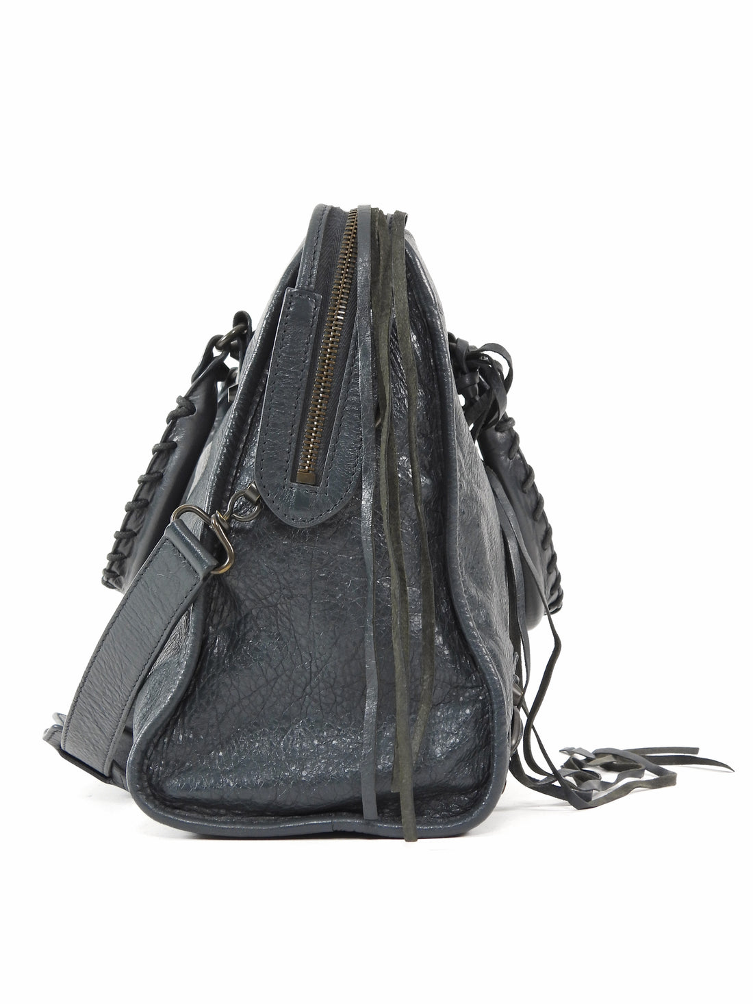 Balenciaga Dark Slate Grey AW2011 Arena Lambskin Leather Medium Classic City Moto Bag