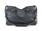 Balenciaga Dark Slate Grey AW2011 Arena Lambskin Leather Medium Classic City Moto Bag