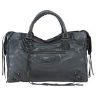 Balenciaga Dark Slate Grey AW2011 Arena Lambskin Leather Medium Classic City Moto Bag