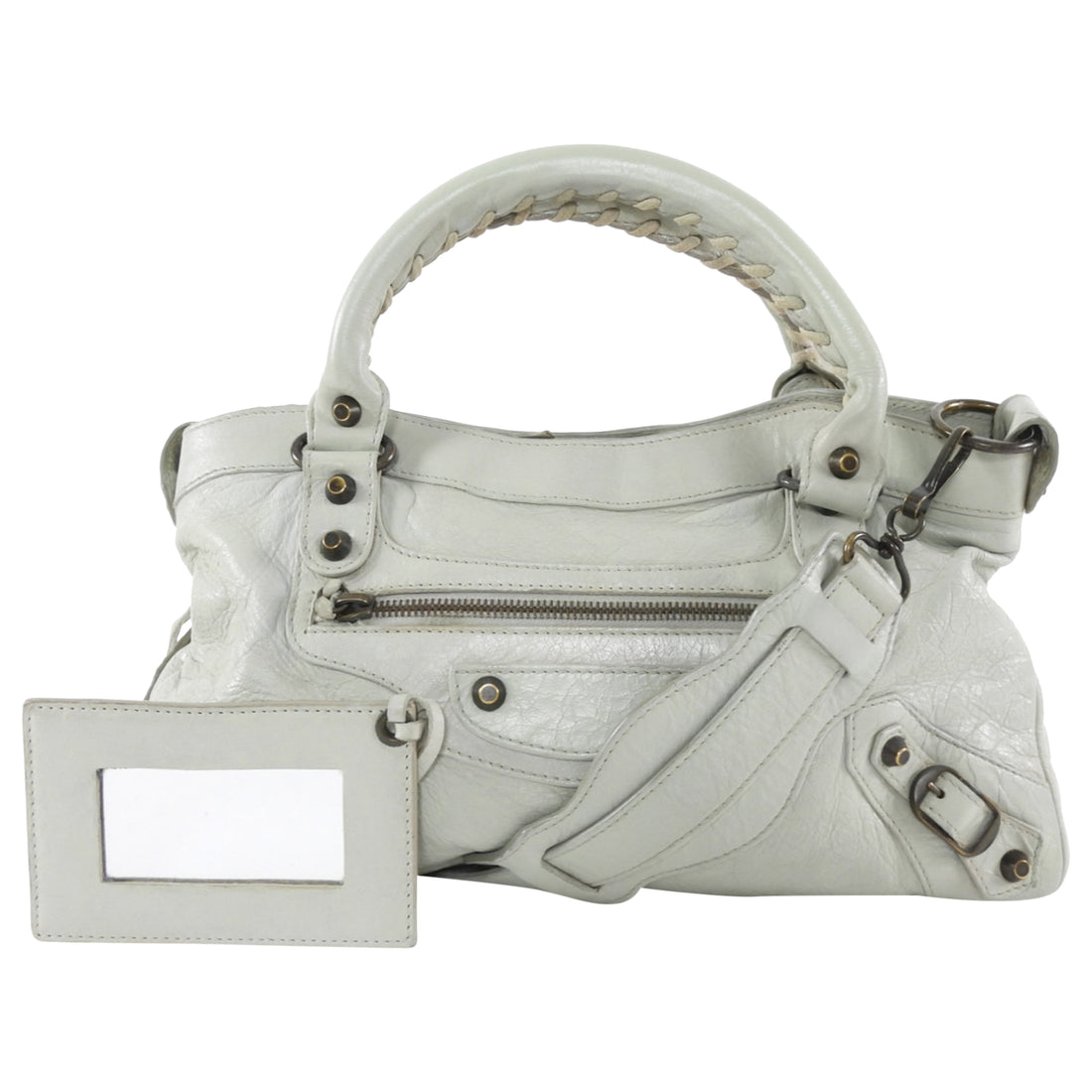 Balenciaga Light Dove Grey Leather The First Bag