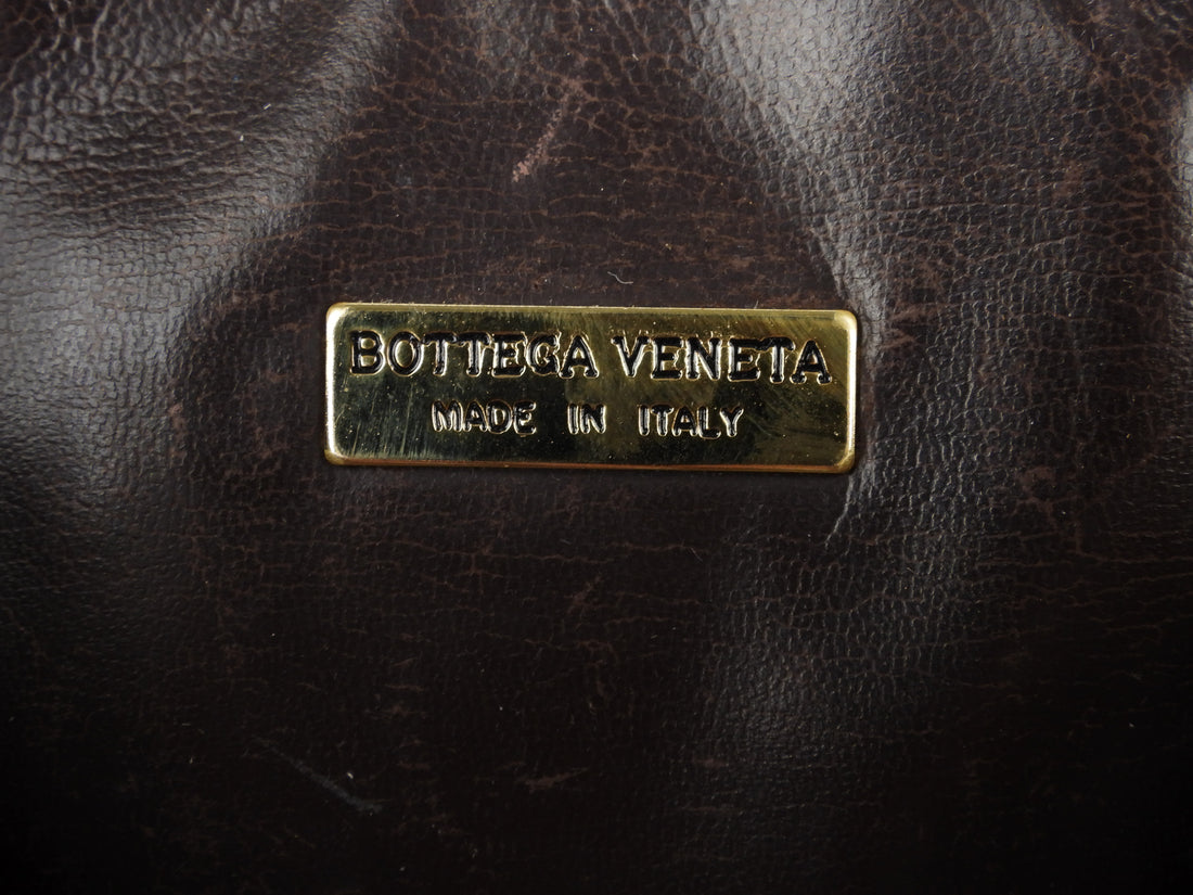 Bottega Veneta Vintage Beige Intrecciato Leather Shoulder Bag