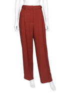 Brunello Cucinelli Paprika Red Wool 2pc Woven Pants Suit - IT 42 / 6