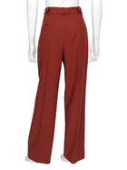 Brunello Cucinelli Paprika Red Wool 2pc Woven Pants Suit - IT 42 / 6