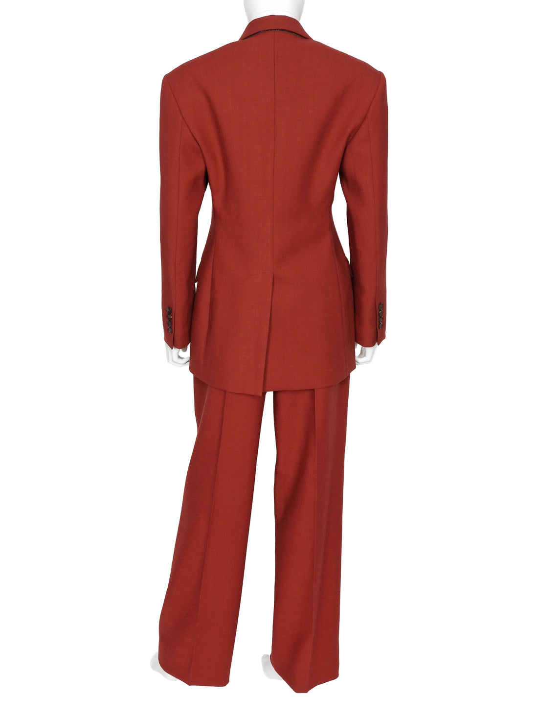 Brunello Cucinelli Paprika Red Wool 2pc Woven Pants Suit - IT 42 / 6