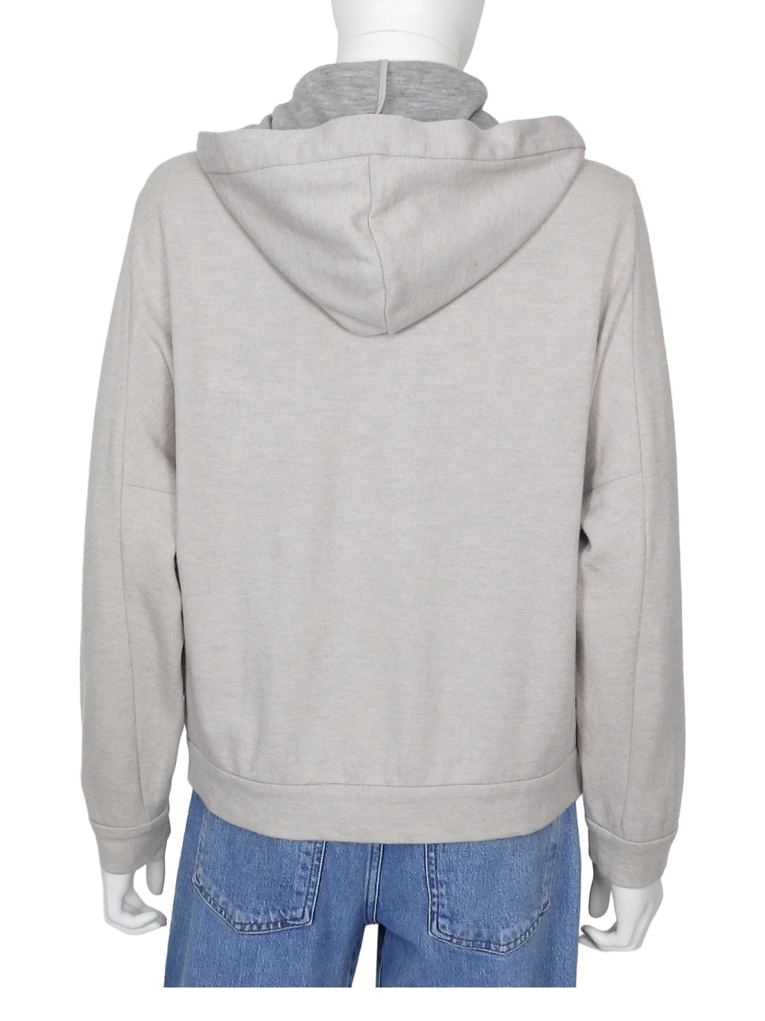 Brunello Cucinelli Light Grey Cashmere Zip Monili Hoodie - S