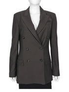 Brunello Cucinelli Wool Blend Notch Collar Double Breasted Blazer Jacket - IT 41 / US 6 / M