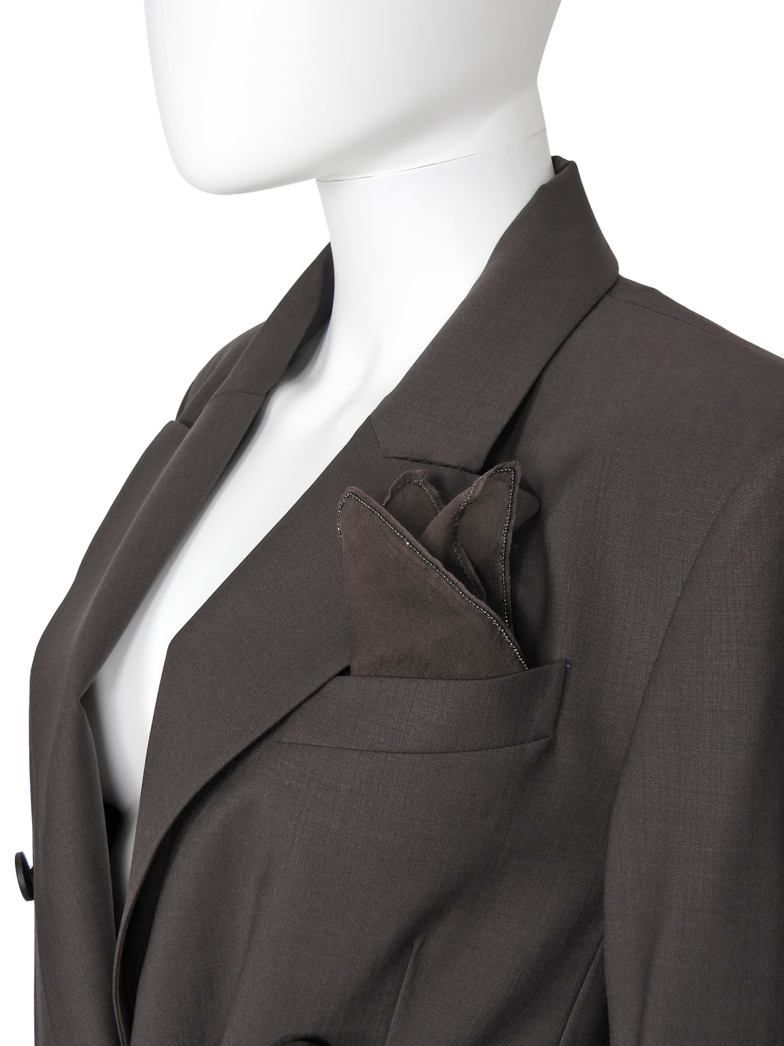 Brunello Cucinelli Wool Blend Notch Collar Double Breasted Blazer Jacket - IT 41 / US 6 / M