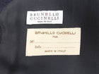 Brunello Cucinelli Dark Grey Silk-Blend Jersey Rhinestone Embellished Blazer Jacket - 42