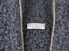 Brunello Cucinelli Grey Cashmere Blend Fleece and Nylon Zip Front Jacket - S