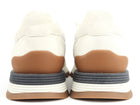 Brunello Cucinelli Off White Monili Bead Lace Up Running Shoes