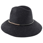 Brunello Cucinelli Black Rabbit Fur Felt Monili Fedora Hat - M