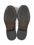 Brunello Cucinelli Charcoal Metallic Leather Glitter Striped Web Chelsea Boot - 37