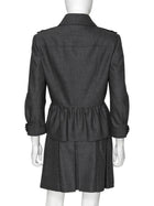 Burberry London Grey Wool Cashmere Flare Pleated Skirt - US 8 /  IT 42 /  UK 10