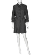 Burberry London Grey Wool Cashmere Flare Pleated Skirt - US 8 /  IT 42 /  UK 10