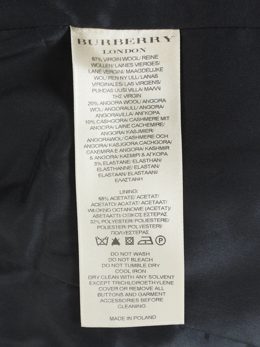 Burberry London Grey Wool Cashmere Flare Pleated Skirt - US 8 /  IT 42 /  UK 10