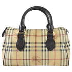 Burberry Beige Haymarket Check Coated Canvas Bowling Bag