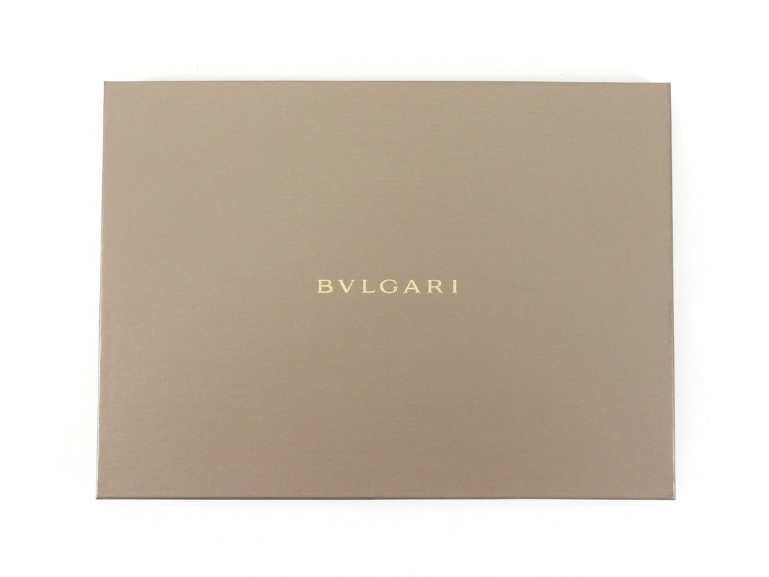 Bvlgari Green Jacquard Logo Silk Wool Shawl Scarf