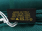 Bvlgari Green Jacquard Logo Silk Wool Shawl Scarf