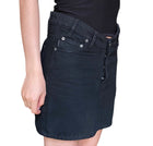Balenciaga Black Curve Waist Denim Mini Skirt - 38