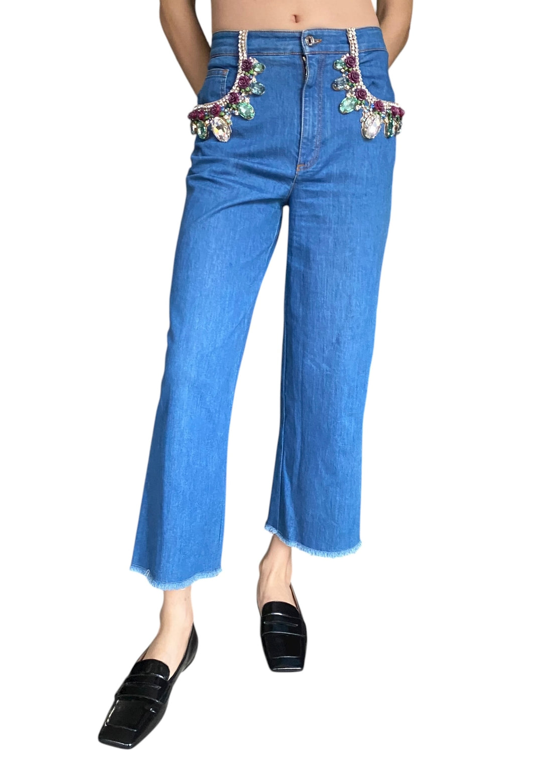 Dolce & Gabbana Jewel Embellished Denim - 38 / US 2-4