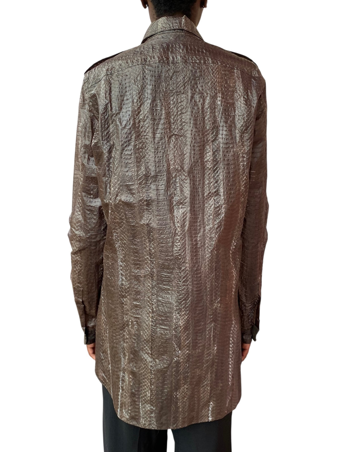 Rick Owens 2016 SS Cyclops Python Shirt Jacket - 42 / US 6