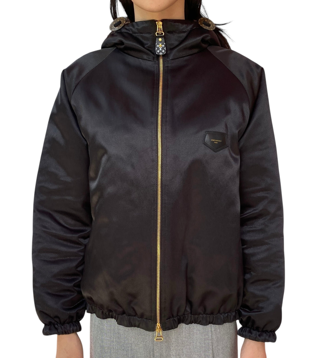 Louis Vuitton 2023 Black Hooded Tech Bomber - 38
