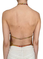Paco Rabanne Yellow & Red Ombre Halter Chainmail Mesh Top - F40 / US 6-8