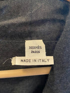 Hermes Navy Cashmere Wrap Knit Sweater - 42 / US 6